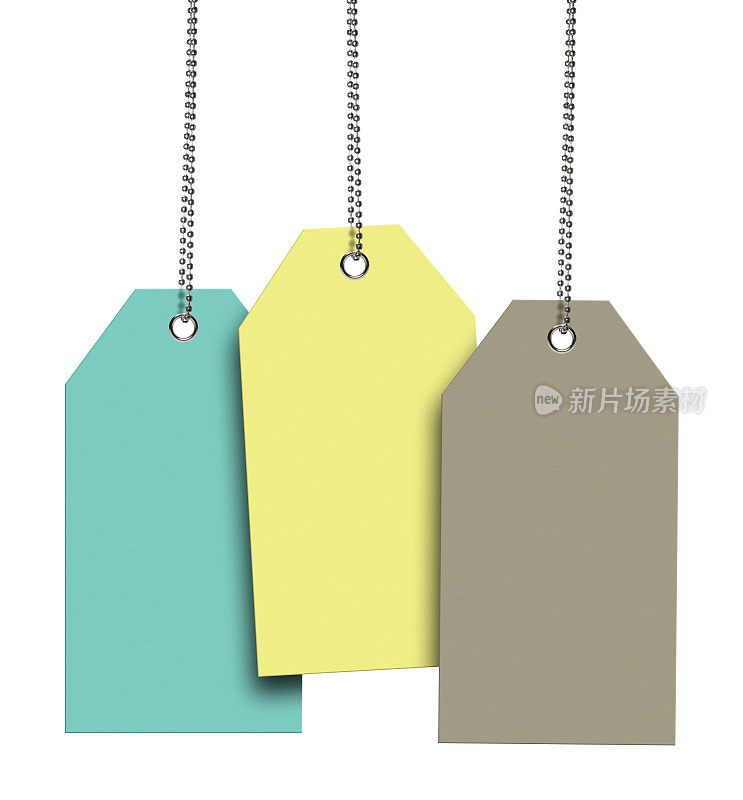 Spring Color Blank Tags(剪切路径)